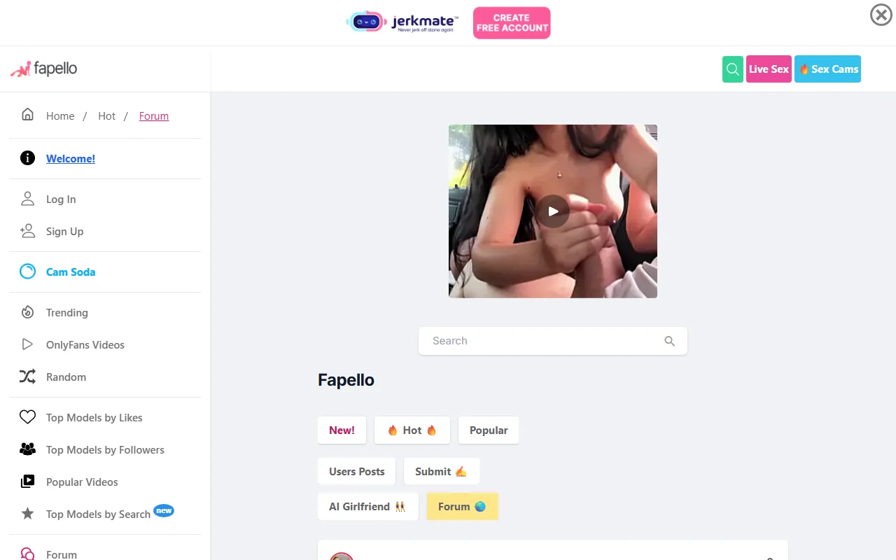 Screenshot: Fapello Website Review Screenshot of Fapello Website Review